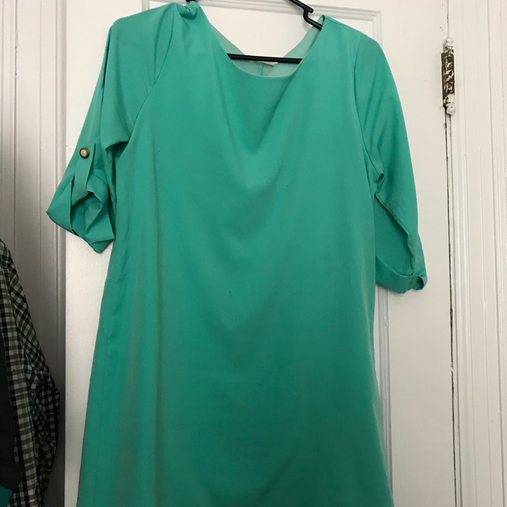 Mint green shift dress